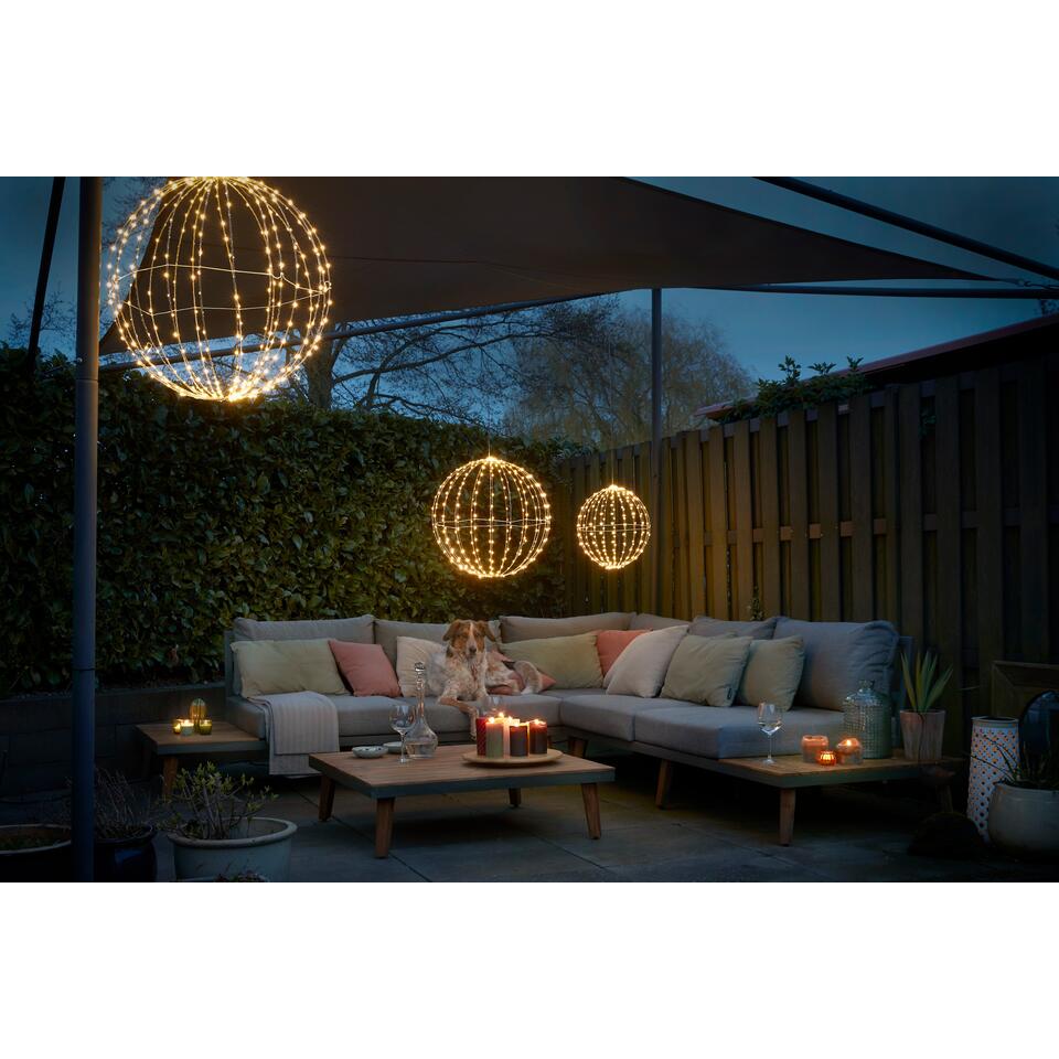 Luca Lighting Kerstverlichting Bal Met Witte LED - Ø60 Cm - Zilver ...