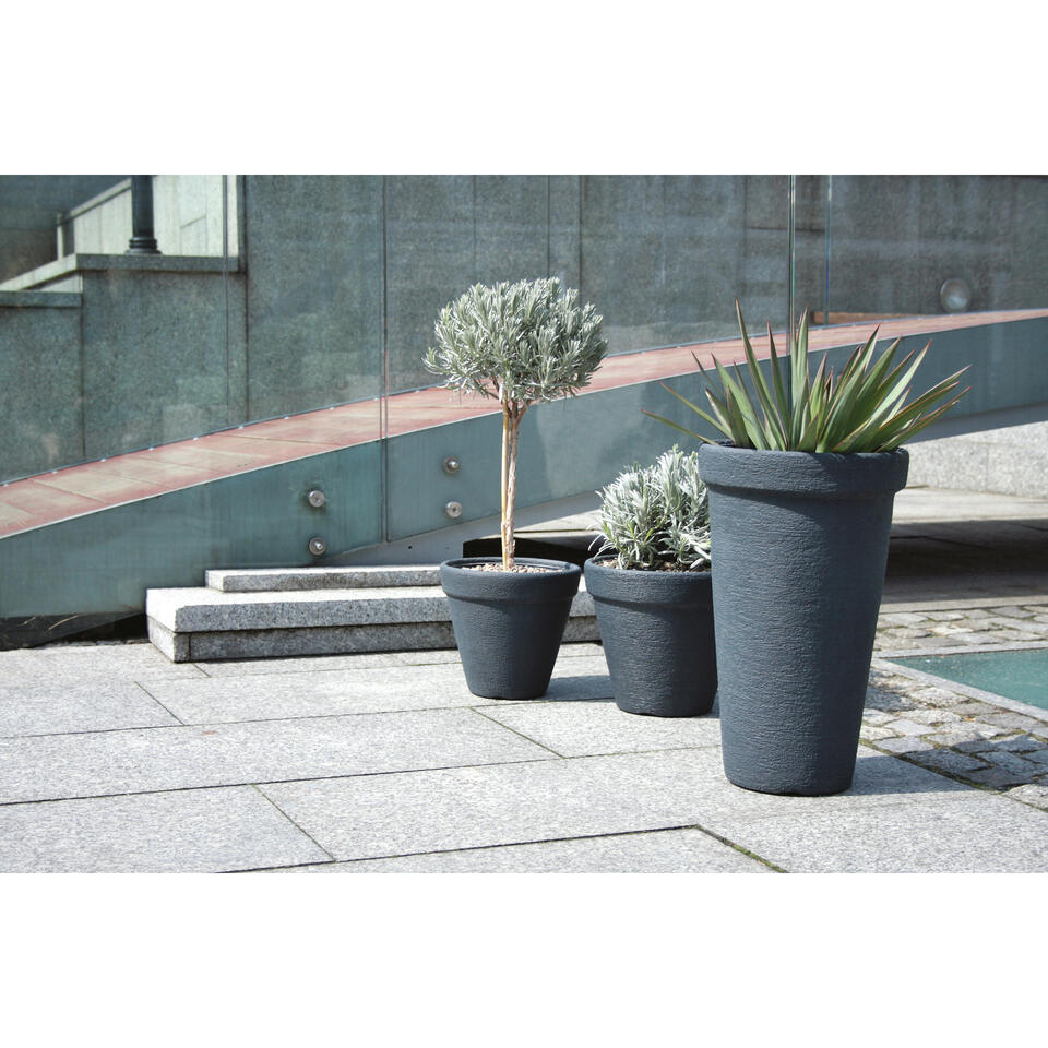 Prosperplast Plantenpot Classic Garden - Kunststof - Antraciet - 30cm ...