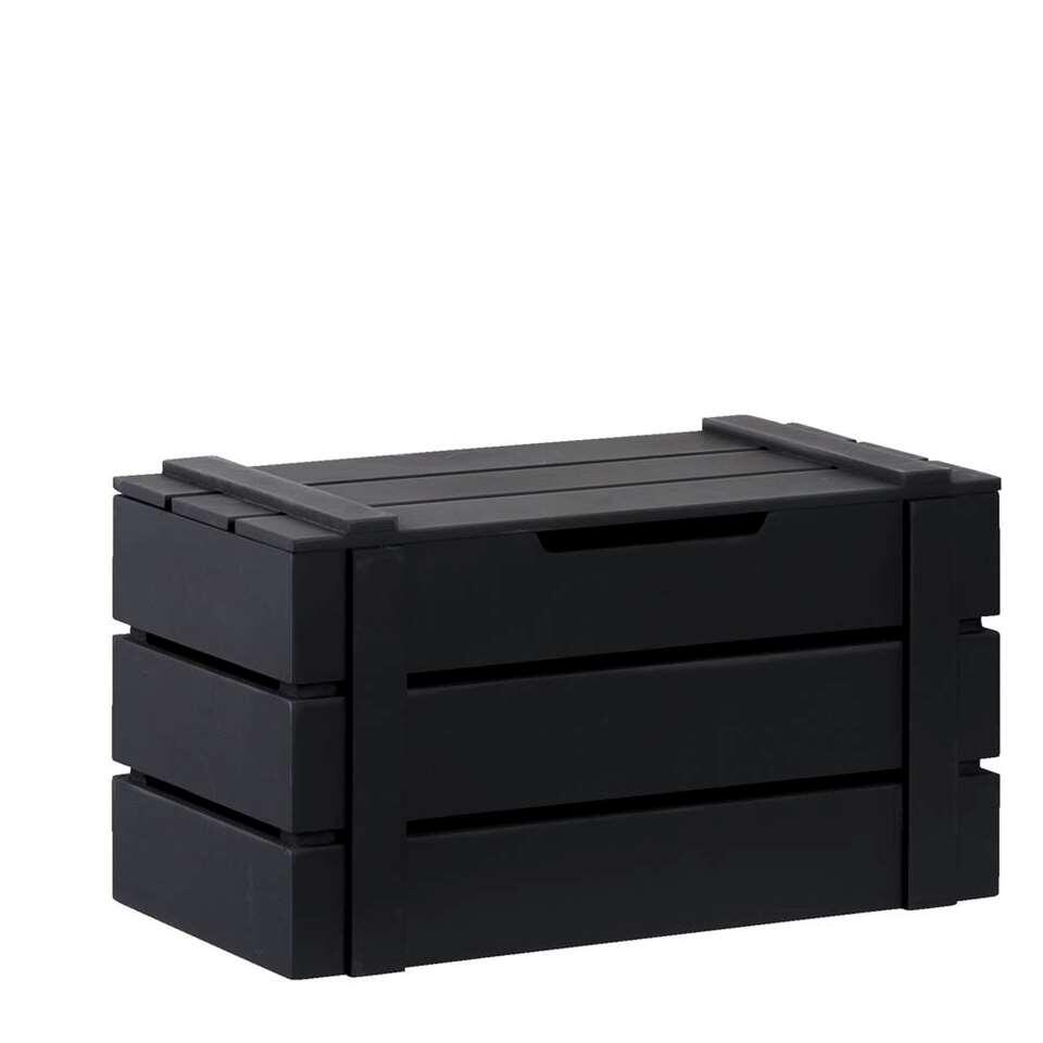 Kist Raaf - zwart - 19x34x17 cm
