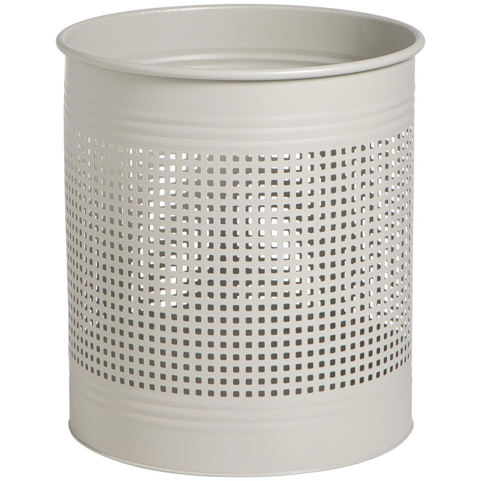 Leen Bakker - Opbergmand Luuk - - 33xØ30 Cm - Metaal - Taupe