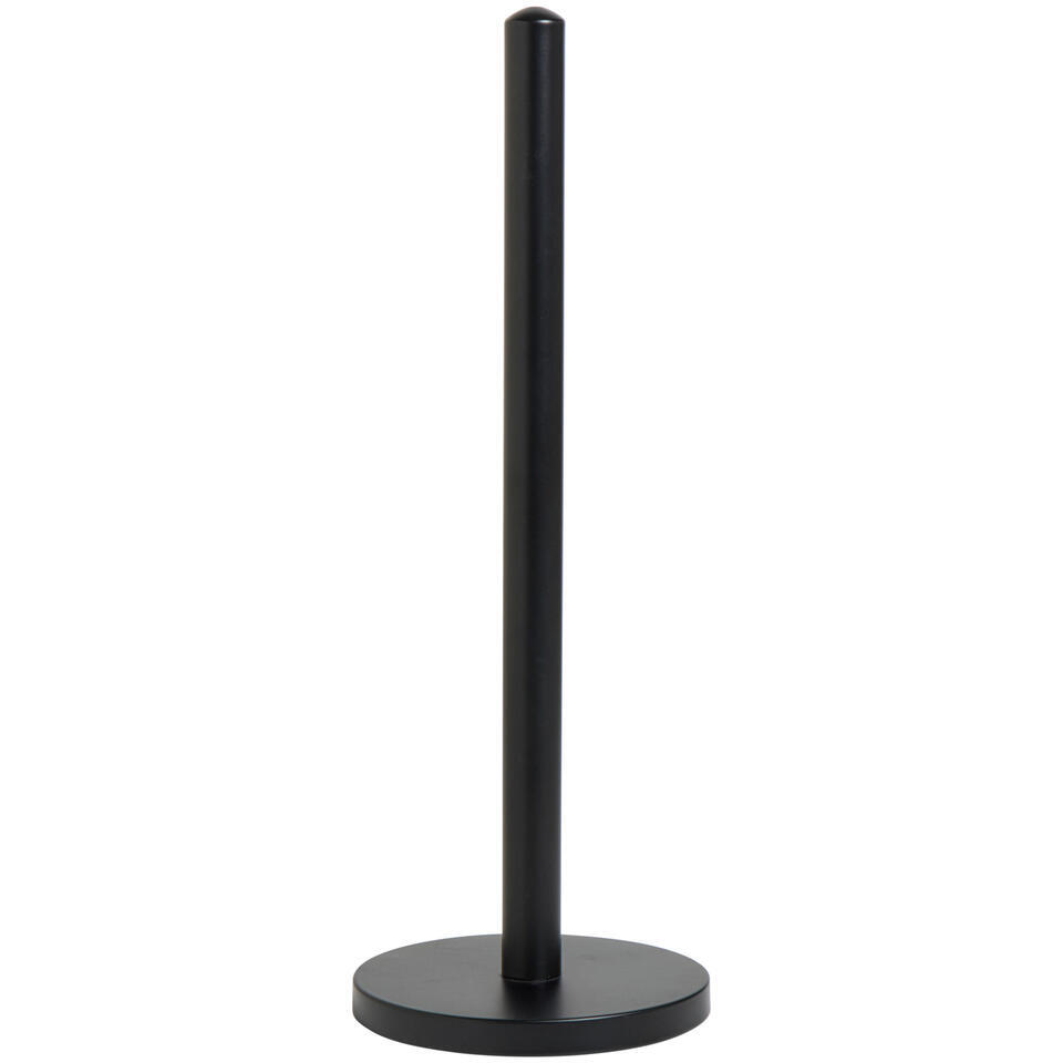 Leen Bakker - Toiletrolhouder 42xØ15 Cm - Metaal - Zwart
