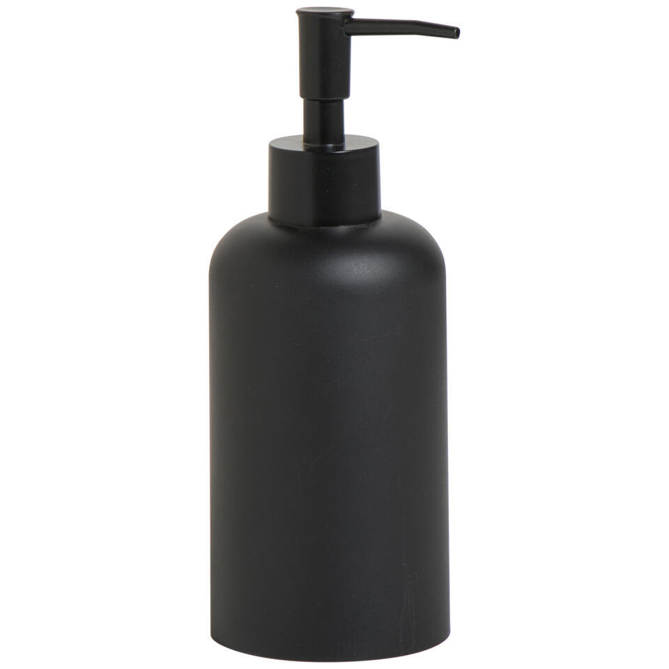 Leen Bakker - Zeeppomp Basic - Polyresin - Zwart - 7.3x7.3x19.3 Cm