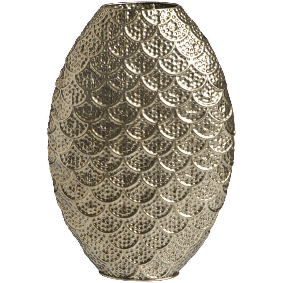 Leen Bakker - Vaas Florence Goudkleur - 47,5x32,5x10,5 Cm - Metaal - Goudkleurig - 10.5x32.5x47.5 Cm