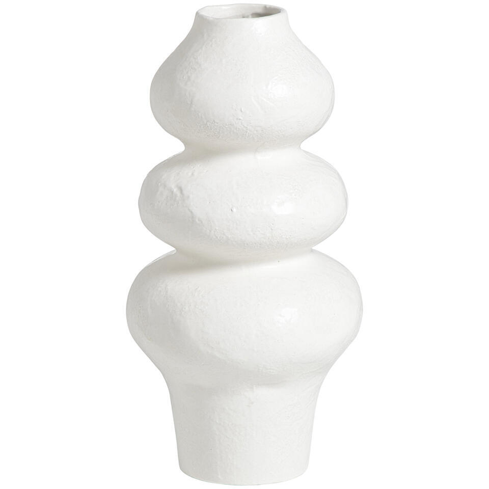 Leen Bakker - Vaas Noah Off-white - 28xØ14,5 Cm - Keramiek - Wit#Crème
