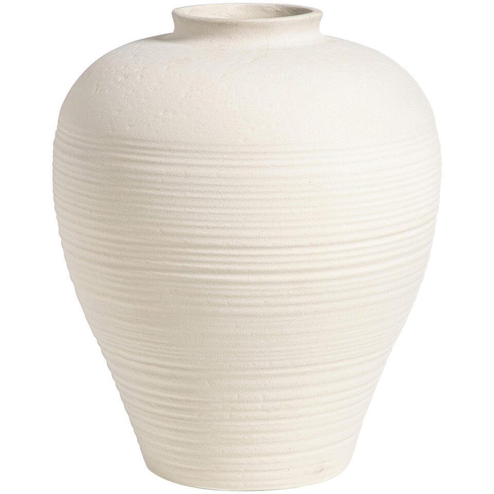 25% korting - Leen Bakker - Vaas Sophie Off-white - 32,5xØ27 Cm - Keramiek - Wit#Crème - H32.5 Cm