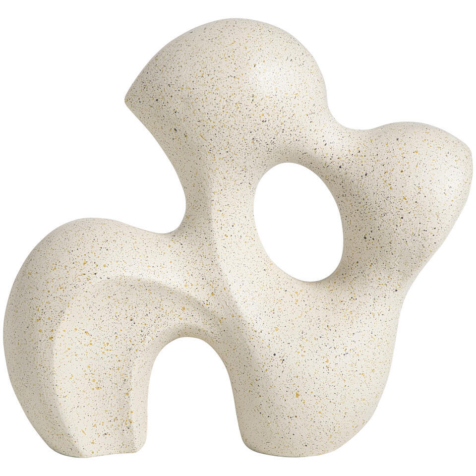 Leen Bakker - Object Nave Off-white - 21x20,5x9 Cm - Polyresin - Wit#Crème