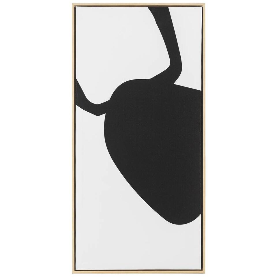 Schilderij Abstract Line - zwart - 82,5x42x3,5 cm