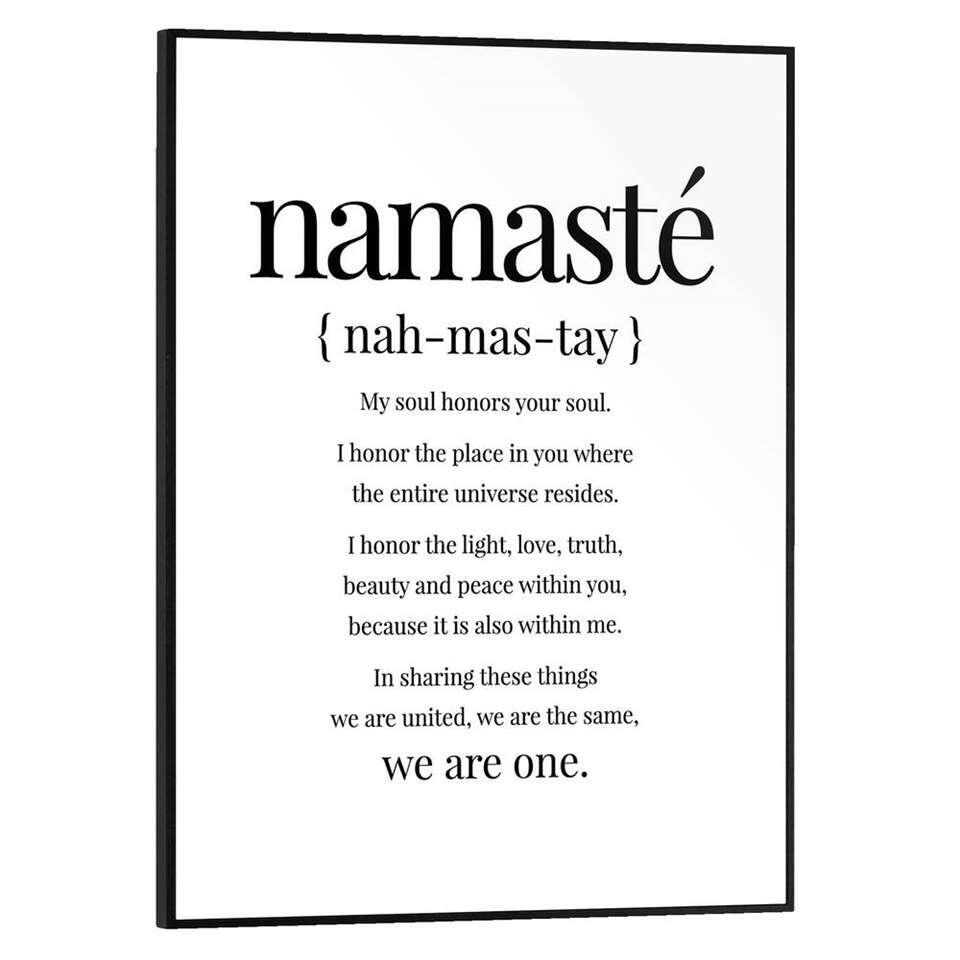 Poster met lijst Namaste - 40x30 cm