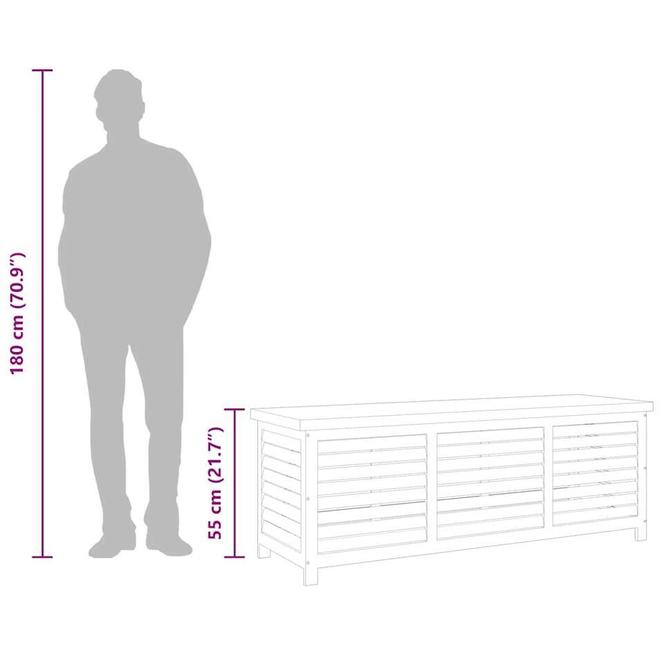 vidaXL Tuinbox met jaloezieën 150x50x56 cm massief acaciahout - Tuinbox - Tuinboxen