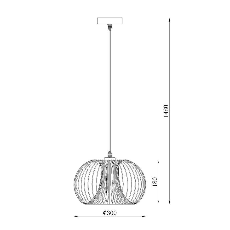 Lucide hanglamp Vinti - Ø30 cm - rood koper