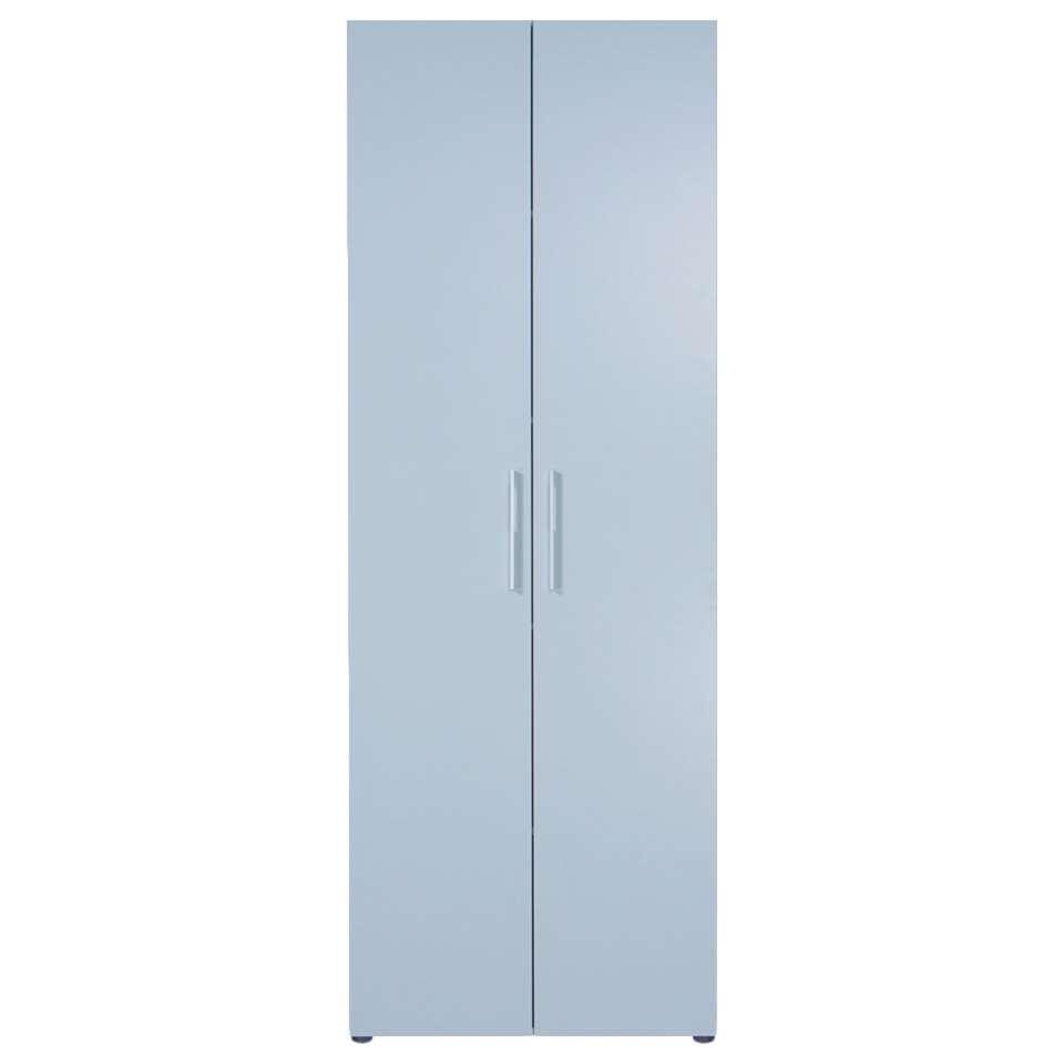 Rechtsaf snijden Portiek Smartbox kledingkast 2-deurs - blauw - leg - 220x80x60 cm | Leen Bakker
