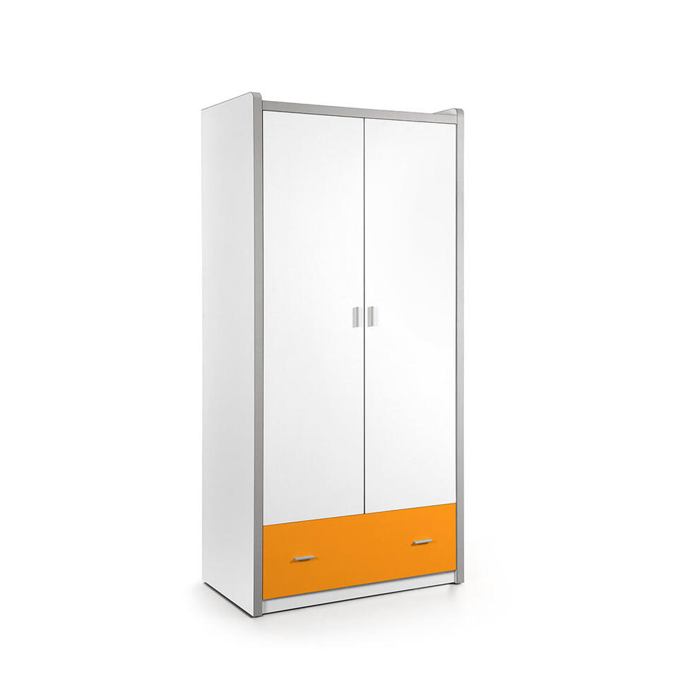 Vipack 2-deurs kledingkast Bonny - oranje - 202x97x60 cm