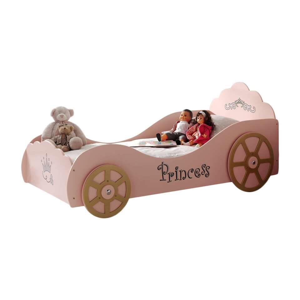 Vipack autobed Princess Pinky - roze - 90,4x106,8x210 cm