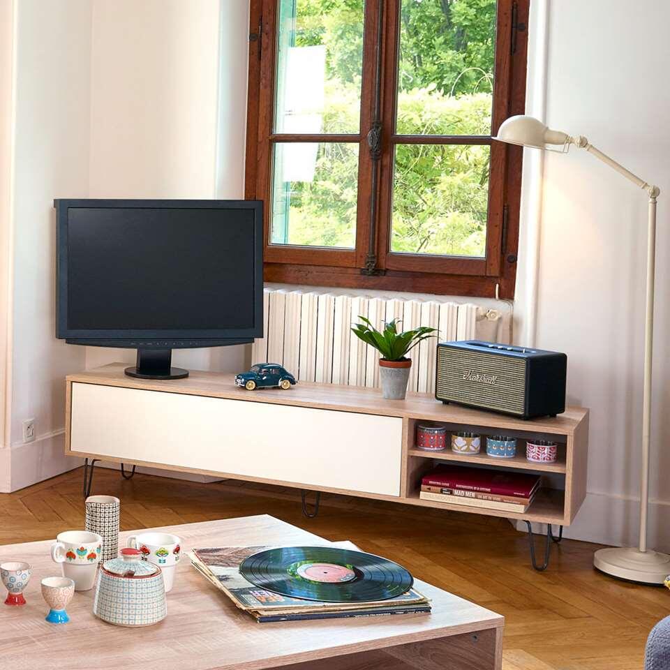 Symbiosis TV-meubel Lardal - eikenkleur/wit - 43,5x165x40 cm