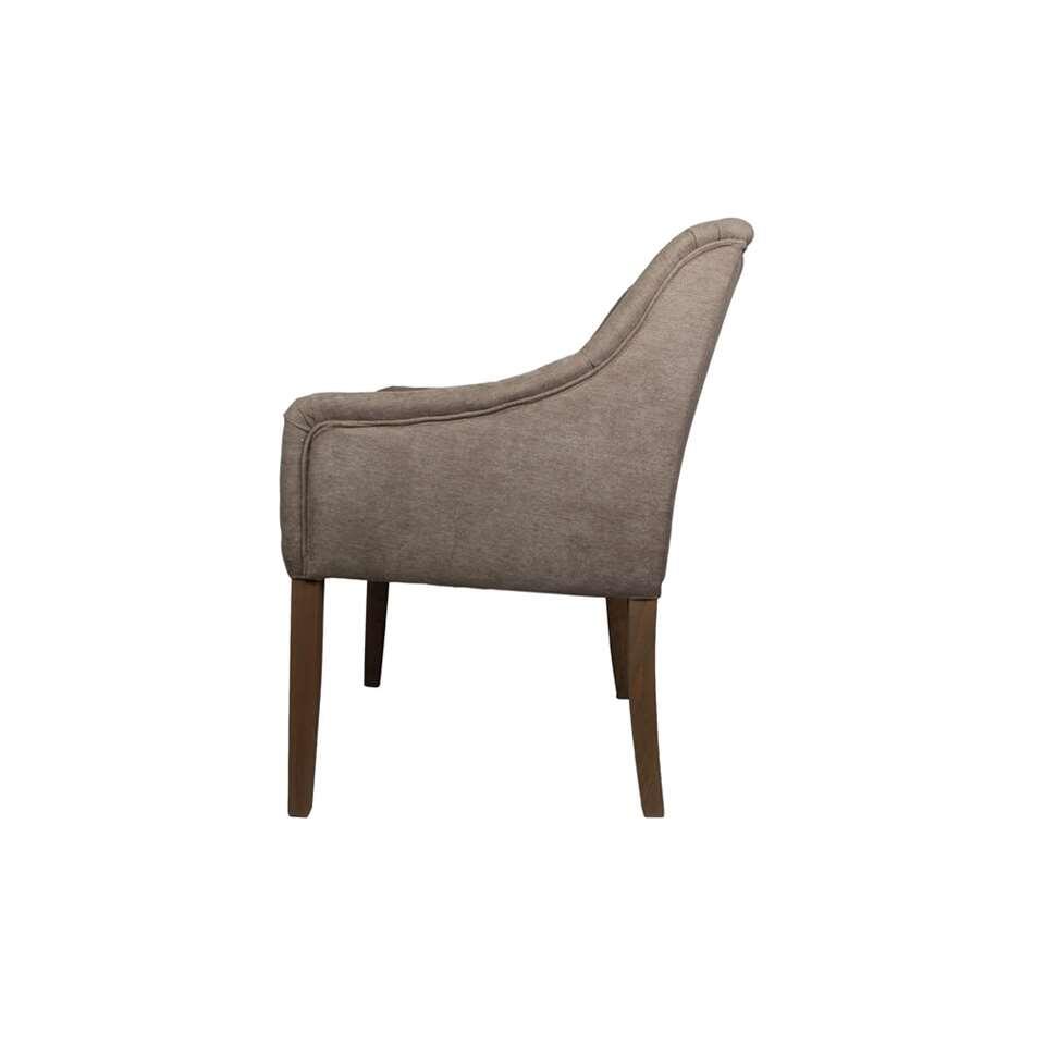 HSM Collection eetkamerstoel Jersey - stof - taupe