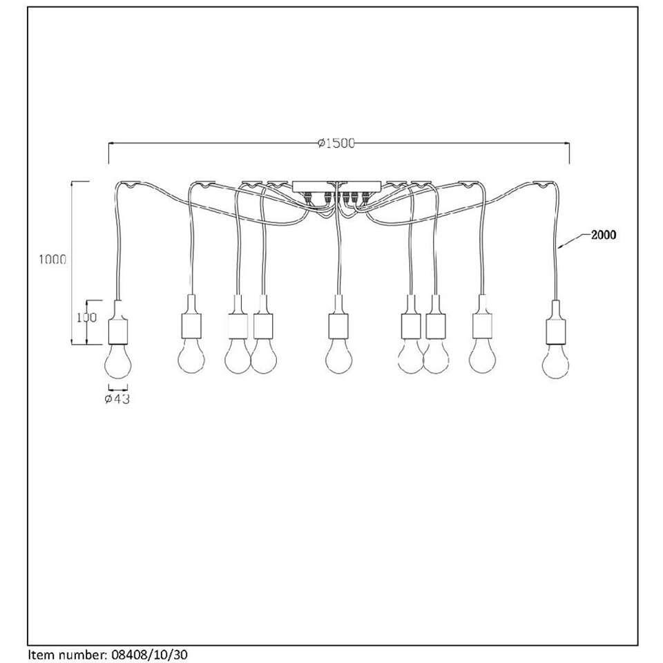 Persoonlijk Mentaliteit terugtrekken Lucide hanglamp Fix Multiple 10 - zwart | Leen Bakker