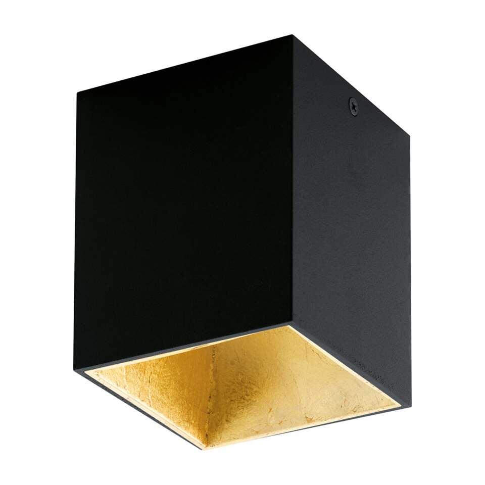 EGLO plafondspot Polasso - zwart/goud - 10x10 cm