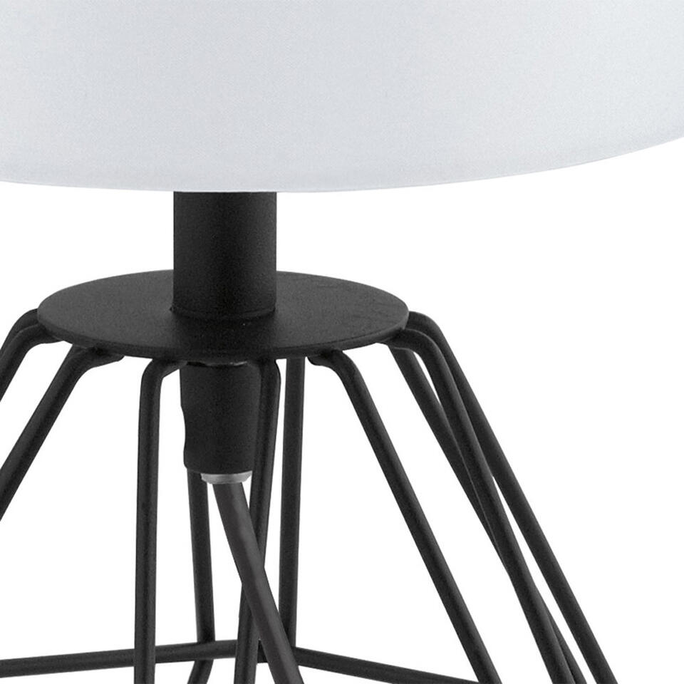 EGLO tafellamp Carlton 2 - zwart/wit - Ø16 cm