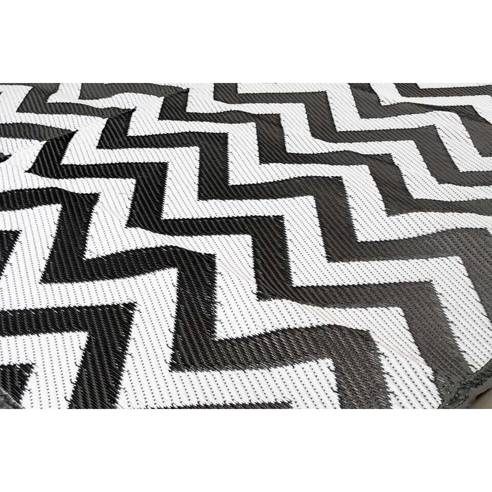 Bo-Leisure Chill mat binnen/buiten vloerkleed Carpet XL - zwart/wit - 350x270 cm
