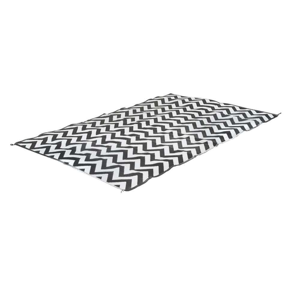 Bo-Leisure Chill mat binnen/buiten vloerkleed Carpet XL - zwart/wit - 350x270 cm