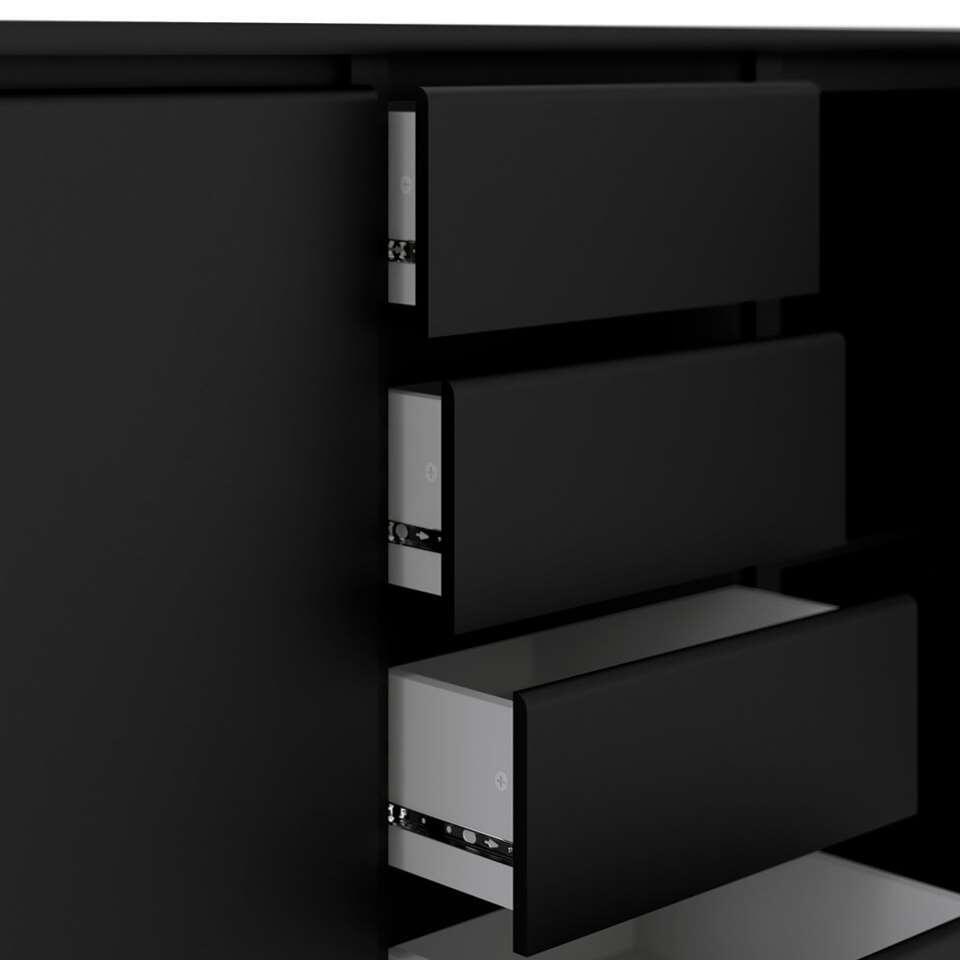 Dressoir Naia - mat zwart - 90,7x120,6x50 cm