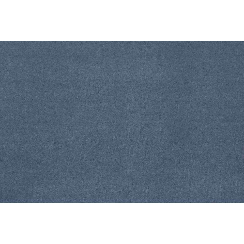 Hocker Collin - velvet - blauw - 46x78x78 cm