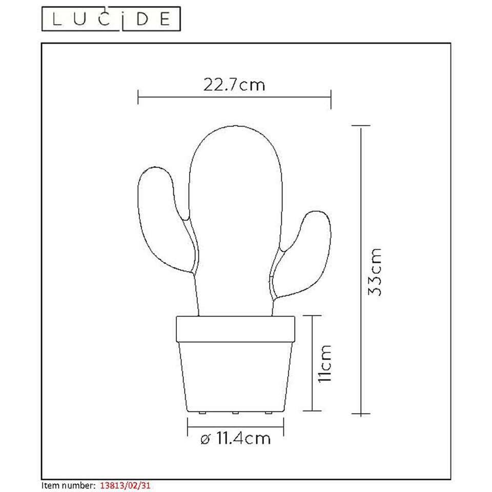 Toerist Baron element Lucide tafellamp Cactus voor buiten - wit | Leen Bakker