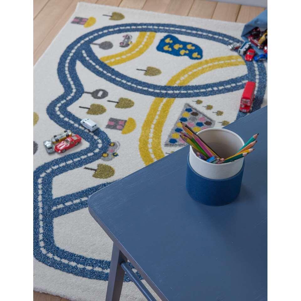 Art for Kids vloerkleed Racebaan - blauw - 135x190 cm