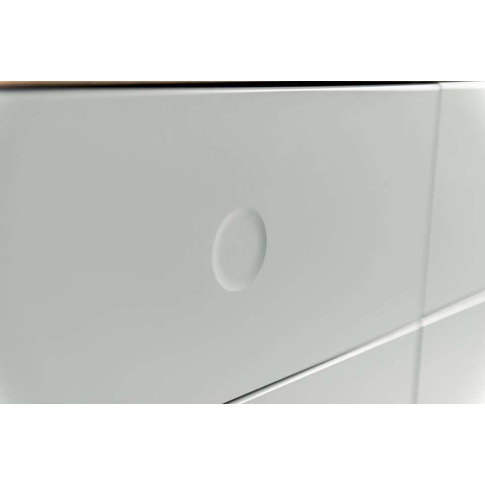 Tenzo dressoir Dot - grijs/eiken - 79x162x43 cm