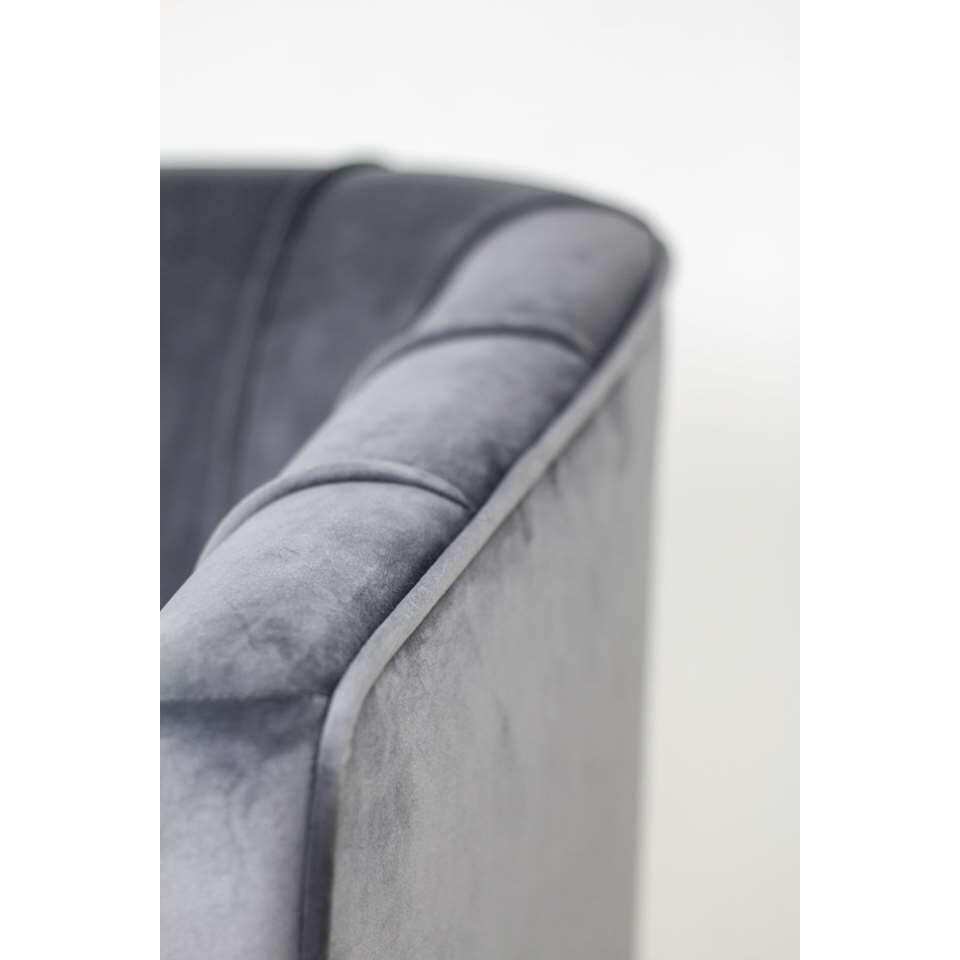 HSM Collection fauteuil Chester - velvet - donkergrijs