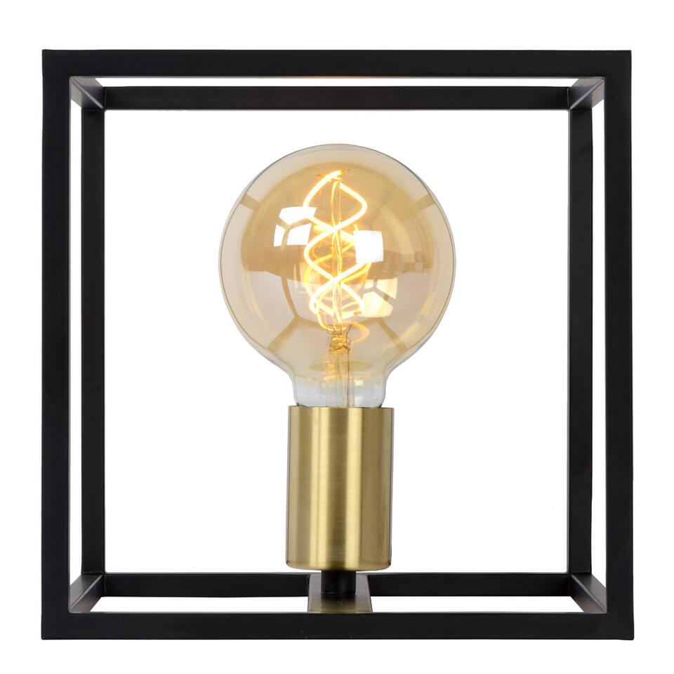 Lucide tafellamp Ruben - zwart - 22x22x22 cm