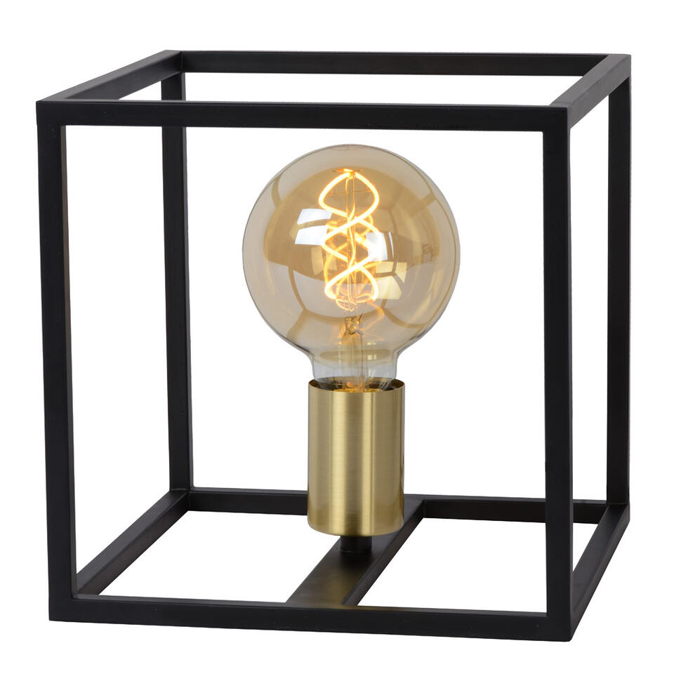 Lucide tafellamp Ruben - zwart - 22x22x22 cm
