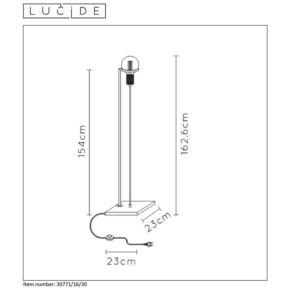 Lucide vloerlamp Ottelien - zwart - Ø23x162,6 cm