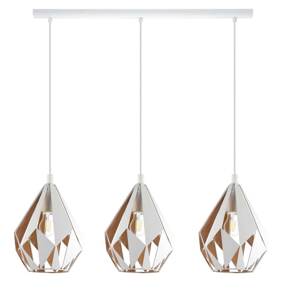 EGLO hanglamp 3-lichts Carlton 1 - wit/goud