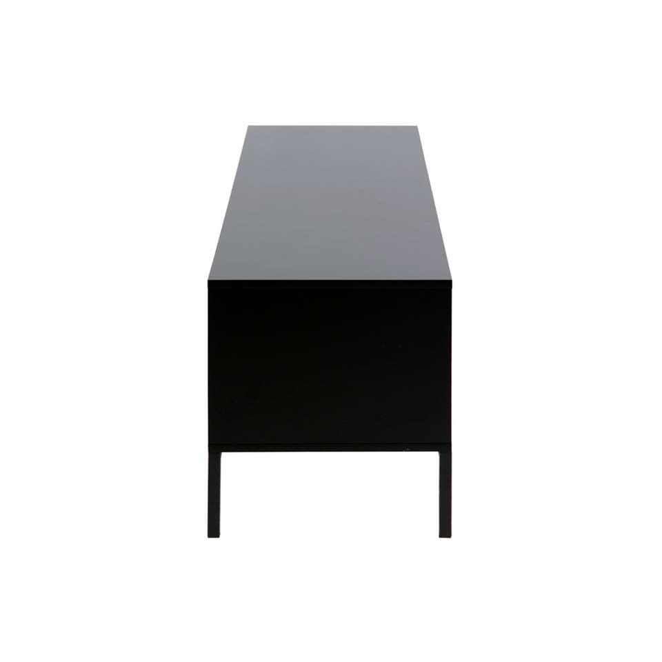 TV-meubel Avola - zwart/eiken - 45x140x40 cm