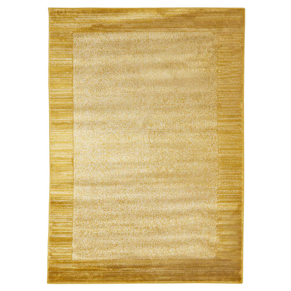 feit gespannen leer Floorita vloerkleed Sienna - geel - 120x160 cm | Leen Bakker