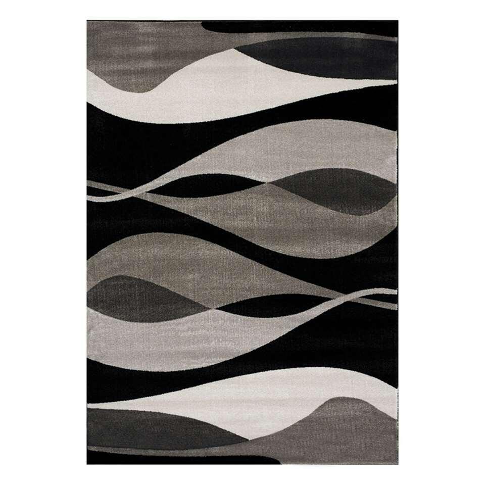 Fragiel plek Gelovige Floorita vloerkleed Hudson - grijs/zwart - 160x230 cm | Leen Bakker