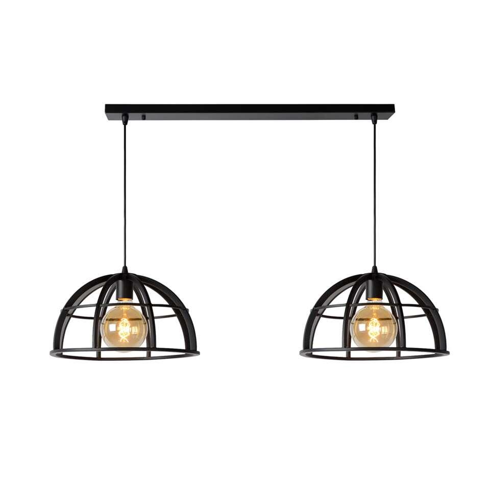 Lucide hanglamp Dikra 2 lamp - zwart Ø40 cm | Leen Bakker