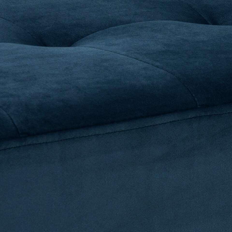 Bankje Gaby - fluweel - donkerblauw - 45x95x38 cm