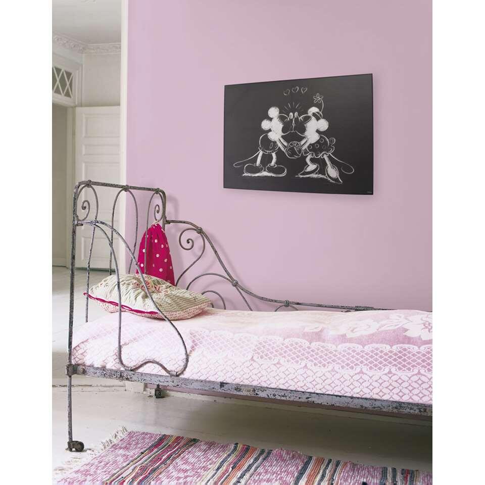 Art for the Home schilderij Mickey & Minnie Kissing - zwart - 70x50 cm