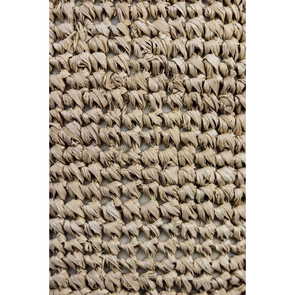 HSM Collection kruk Malibu - raffia zeegras - naturel - 45 cm