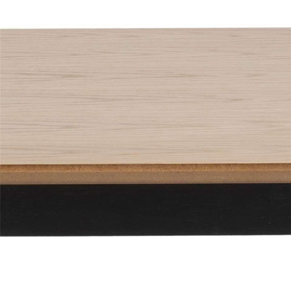 Eetkamertafel Roxy - eiken/zwart - 76x120x80 cm