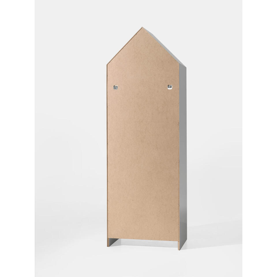 Vipack kledingkast Casimi 1 deurs - grijs - 171,5x57,6x37 cm