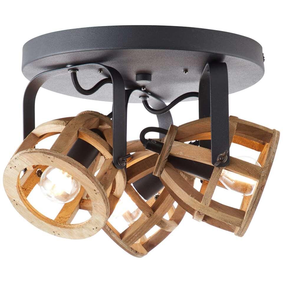 Brilliant wandlamp Matrix - hout - E27