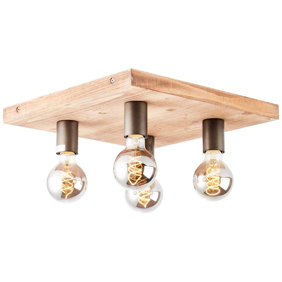 Brilliant plafondlamp Panto 4-lichts - hout