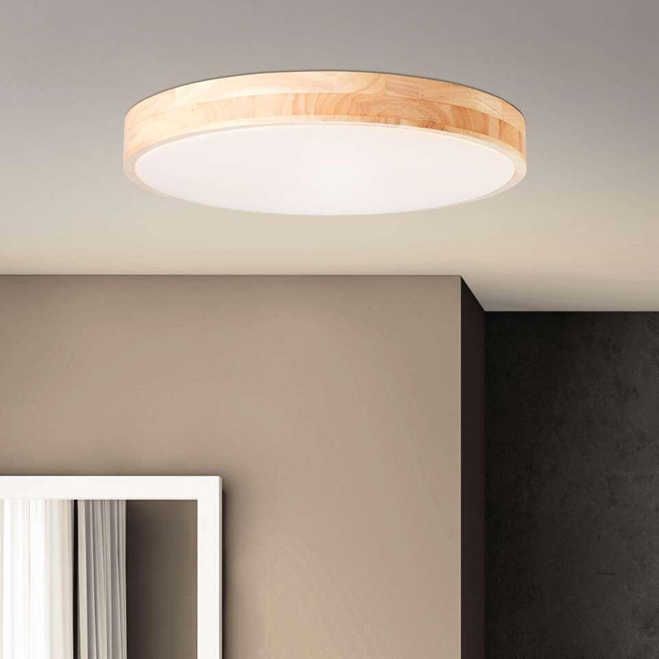 Brilliant plafondlamp Slimline - LED - houtlook - 49 cm