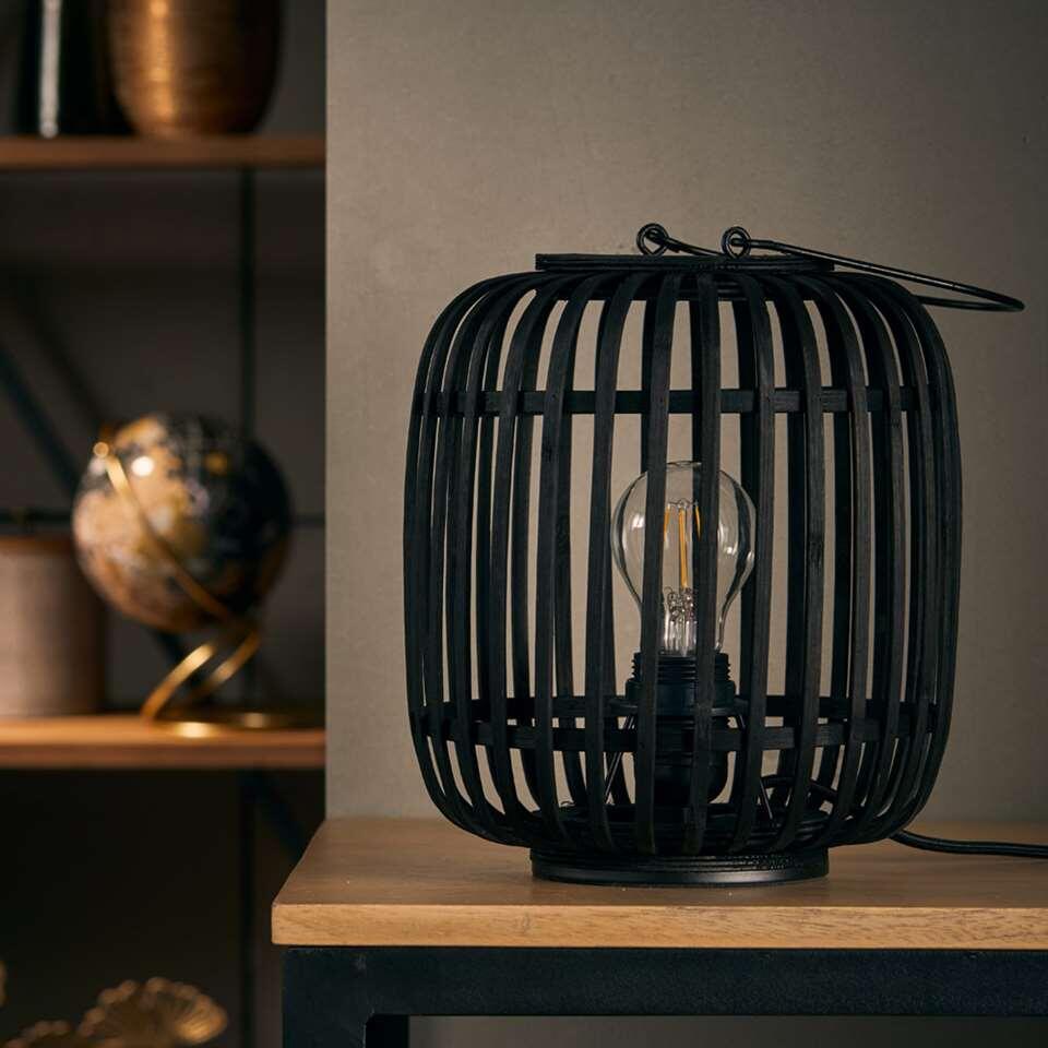 Brilliant tafellamp Woodrow - zwart - 21 cm