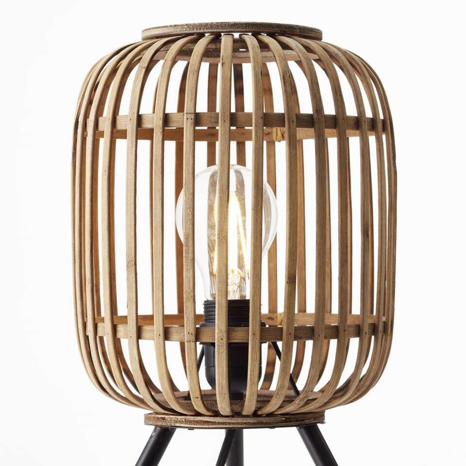 Brilliant tafellamp Woodrow - bruin - 30 cm
