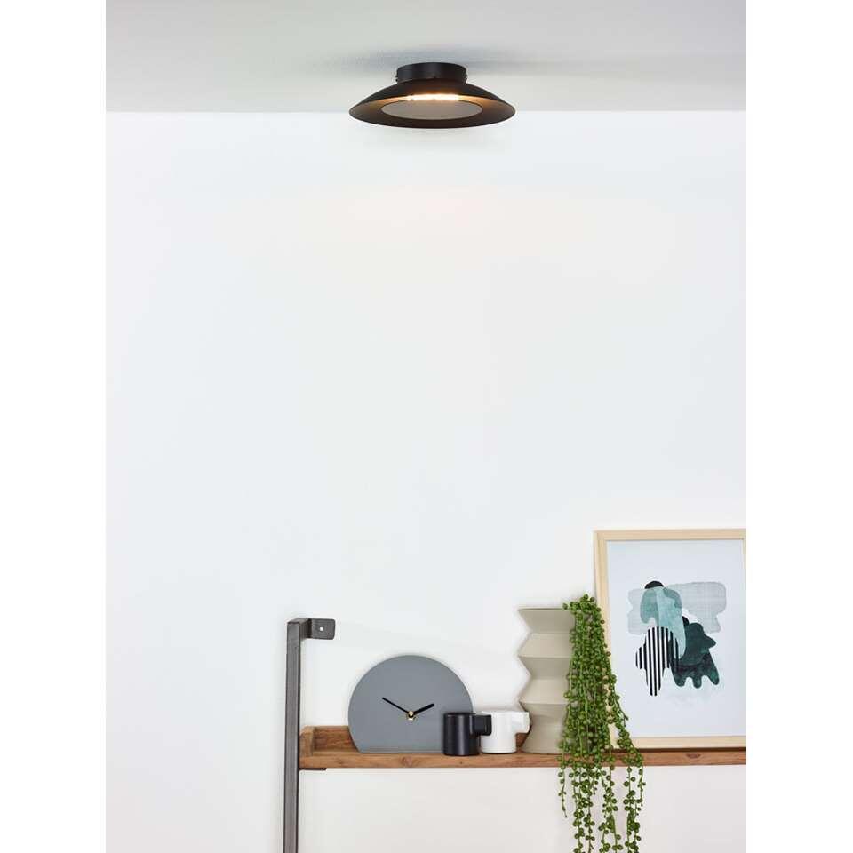 Lucide plafondlamp Foskal - zwart - Ø21,5 cm