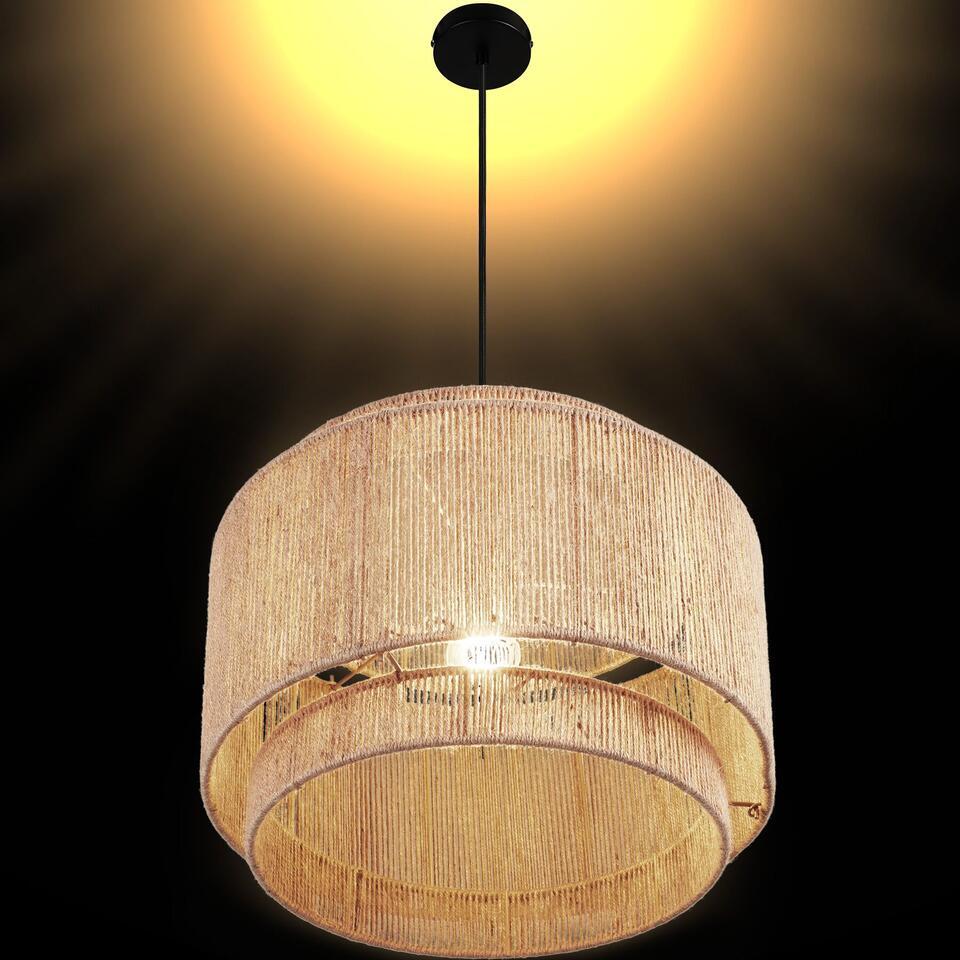 tectake® Plafondlamp Lignea Lux, Hanglamp in Boho stijl - 46 x 32 cm